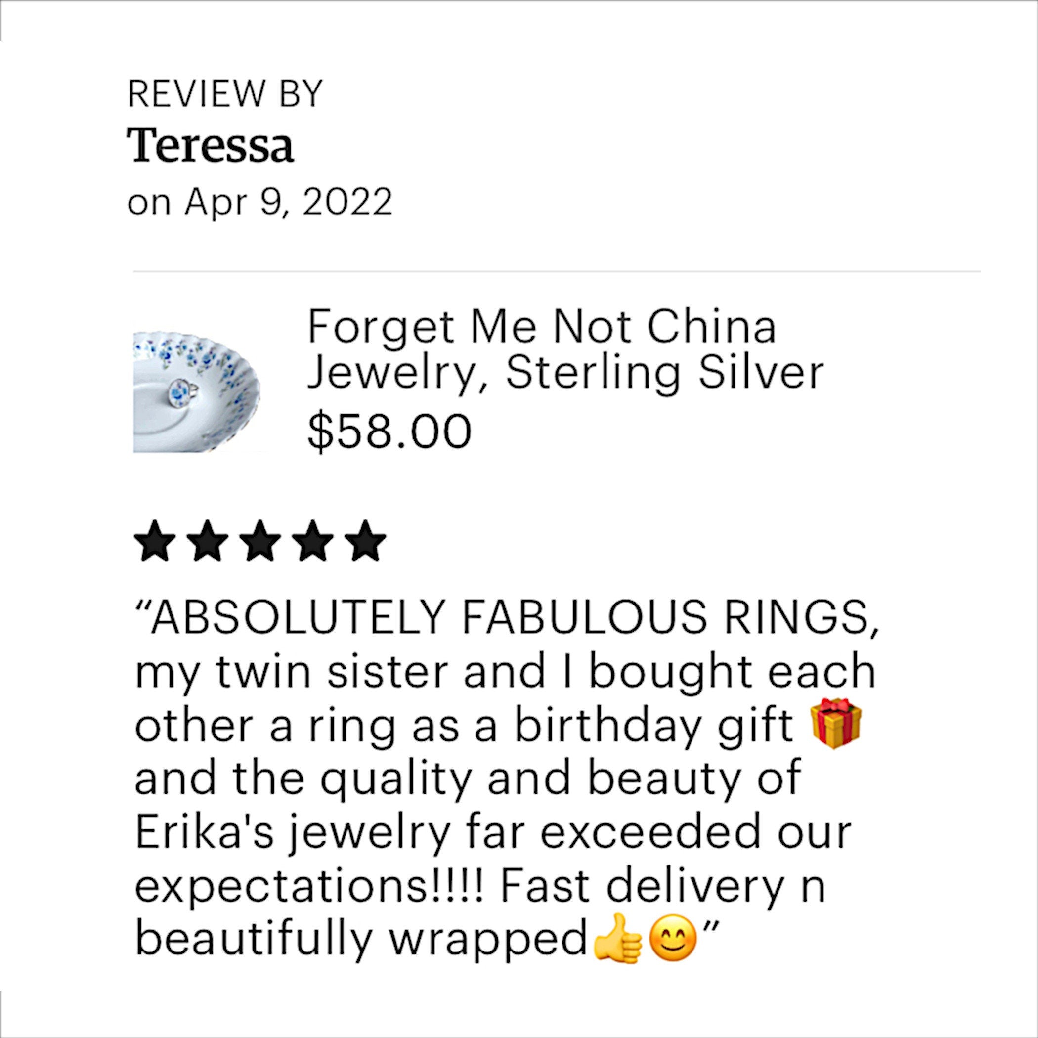 Forget Me Not Mourning Ring, Unique Sympathy Grief Jewelry & Condolence Gift