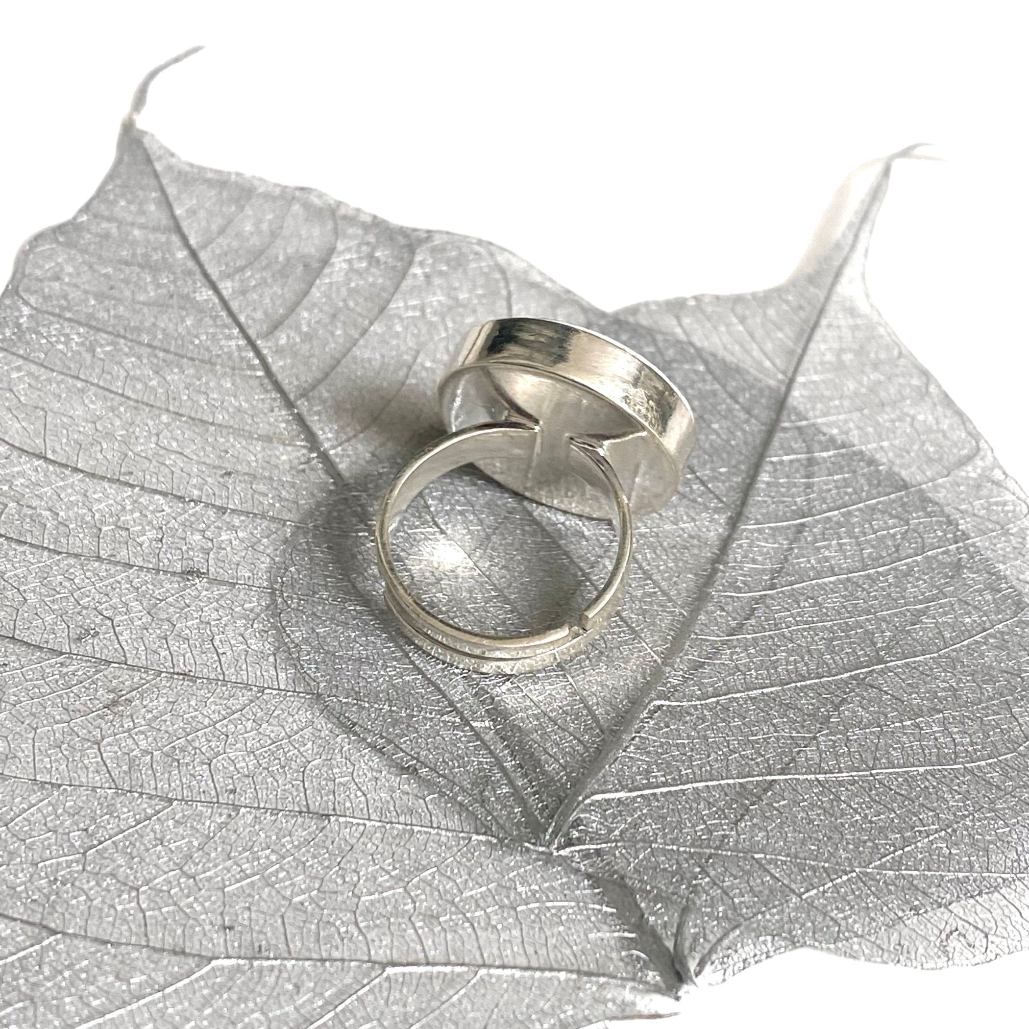 Forget Me Not China Ring handmade with Upcycled English Porcelain