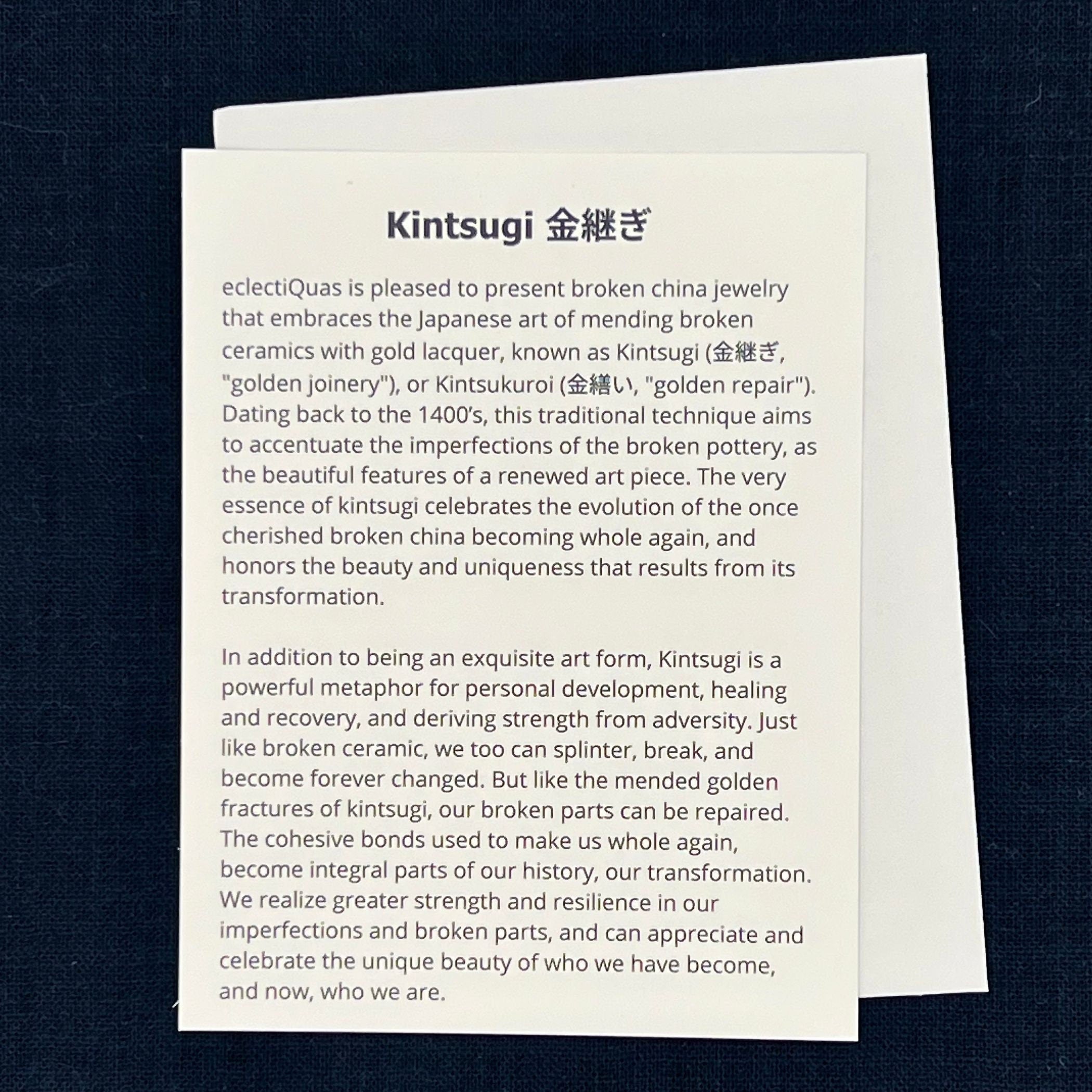 Kintsugi Pendant Necklace Encouragement Gift, So Proud of You Healing Strength Necklace