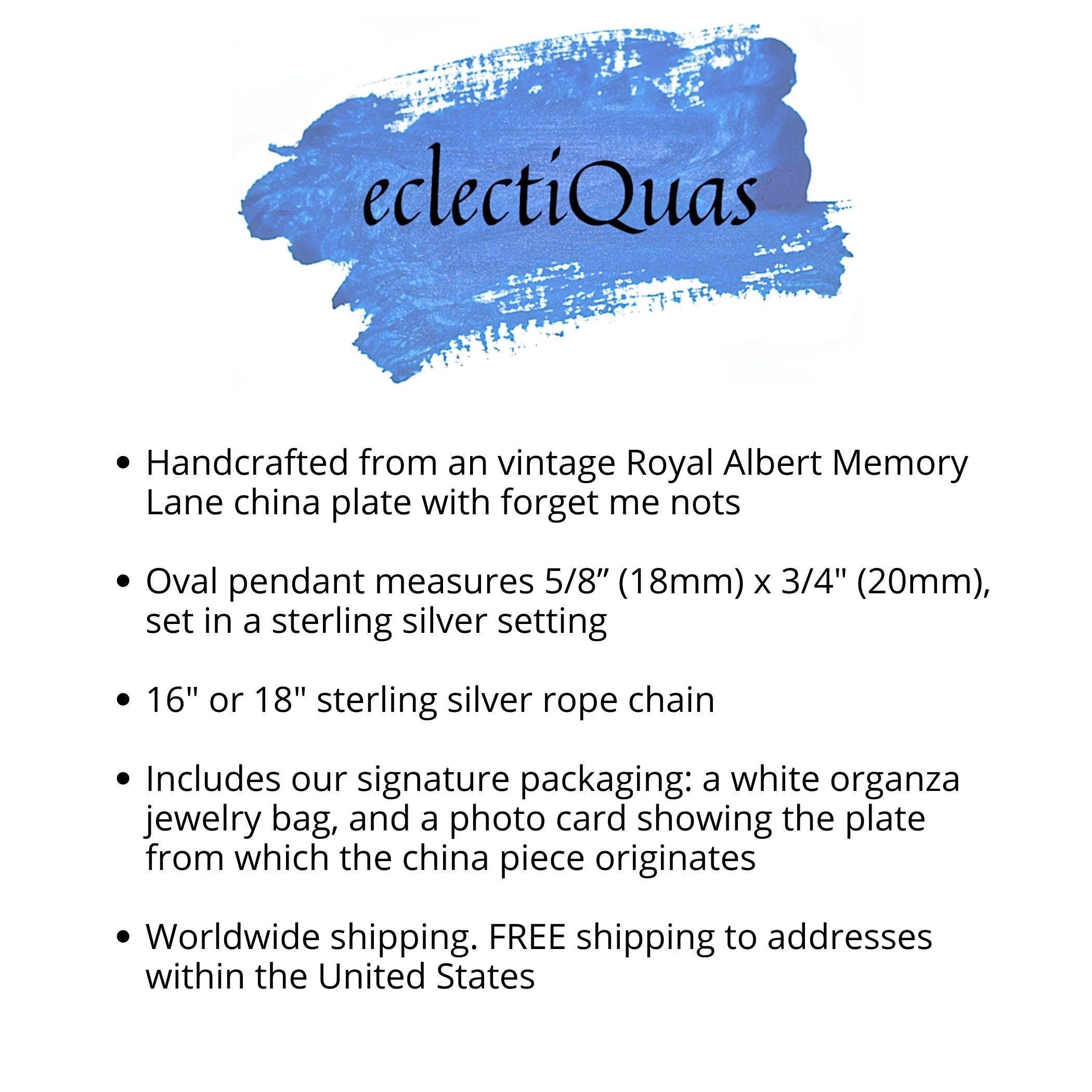 Forget Me Not China Necklace