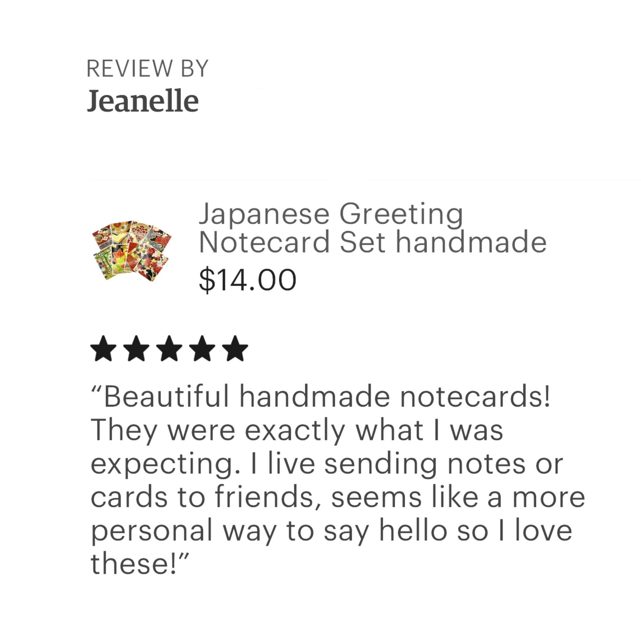 Japanese Greeting Card Set featuring Traditional Kimono Obi Fabric
