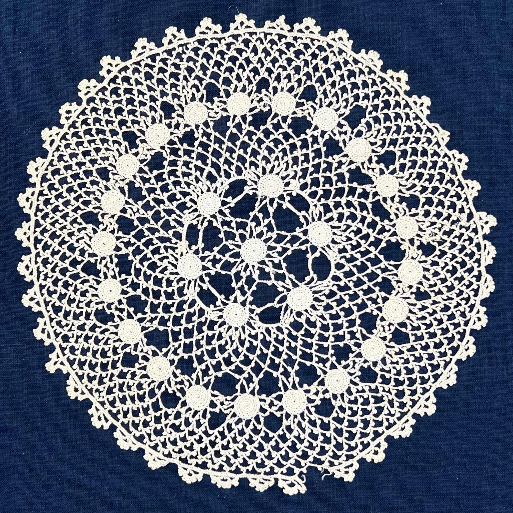 Vintage Lace Necklace handmade with Upcycled Crochet Lace & Sterling Silver