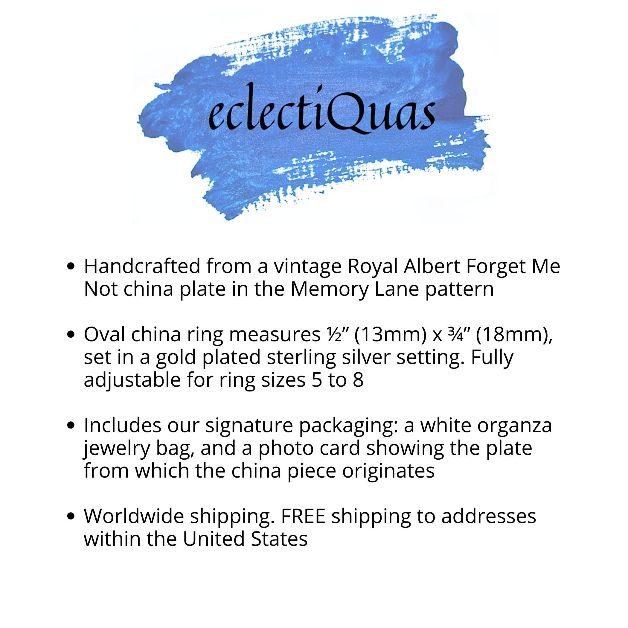 Forget Me Not Mourning Ring, Unique Sympathy Grief Jewelry & Condolence Gift