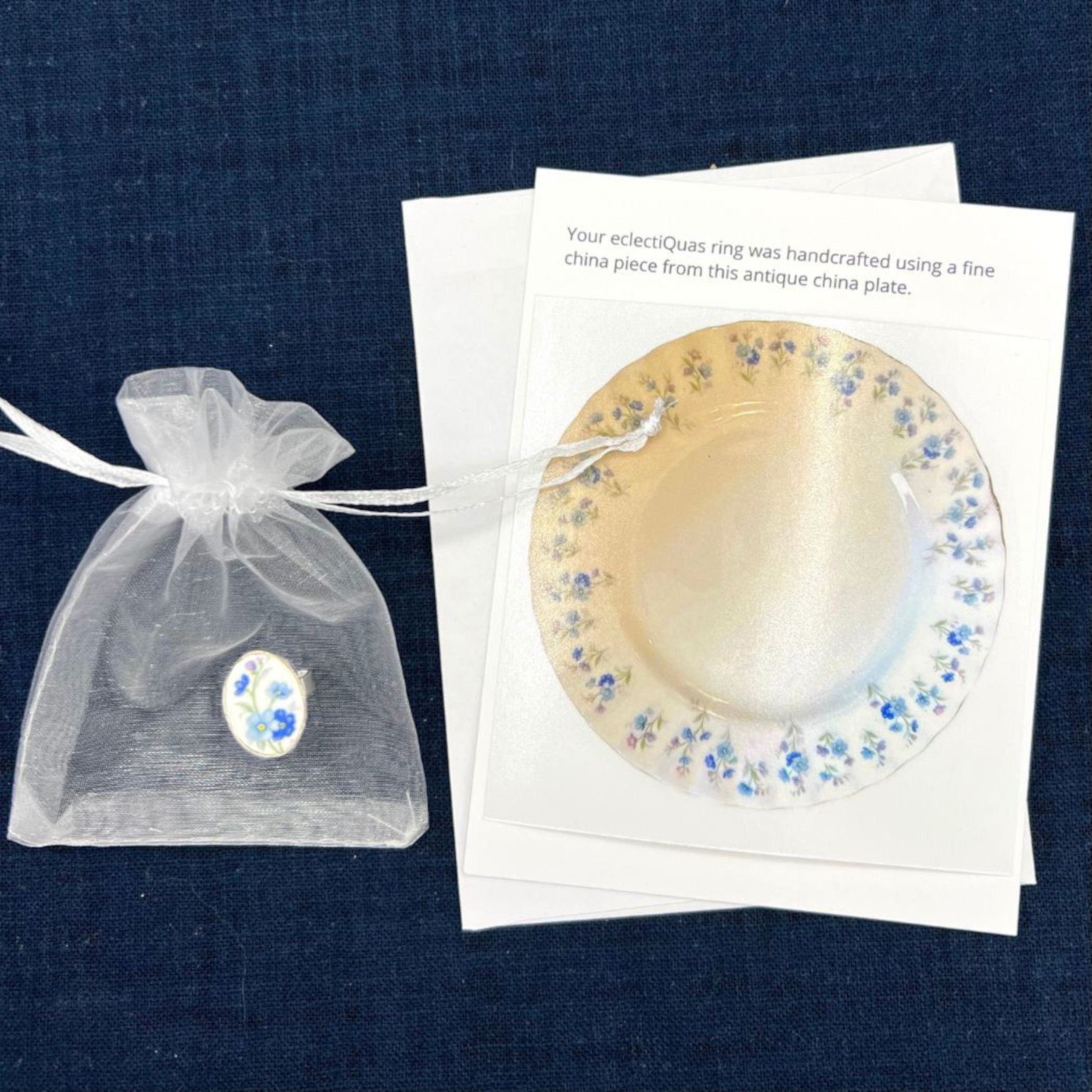 Forget Me Not Mourning Ring, Unique Sympathy Grief Jewelry & Condolence Gift