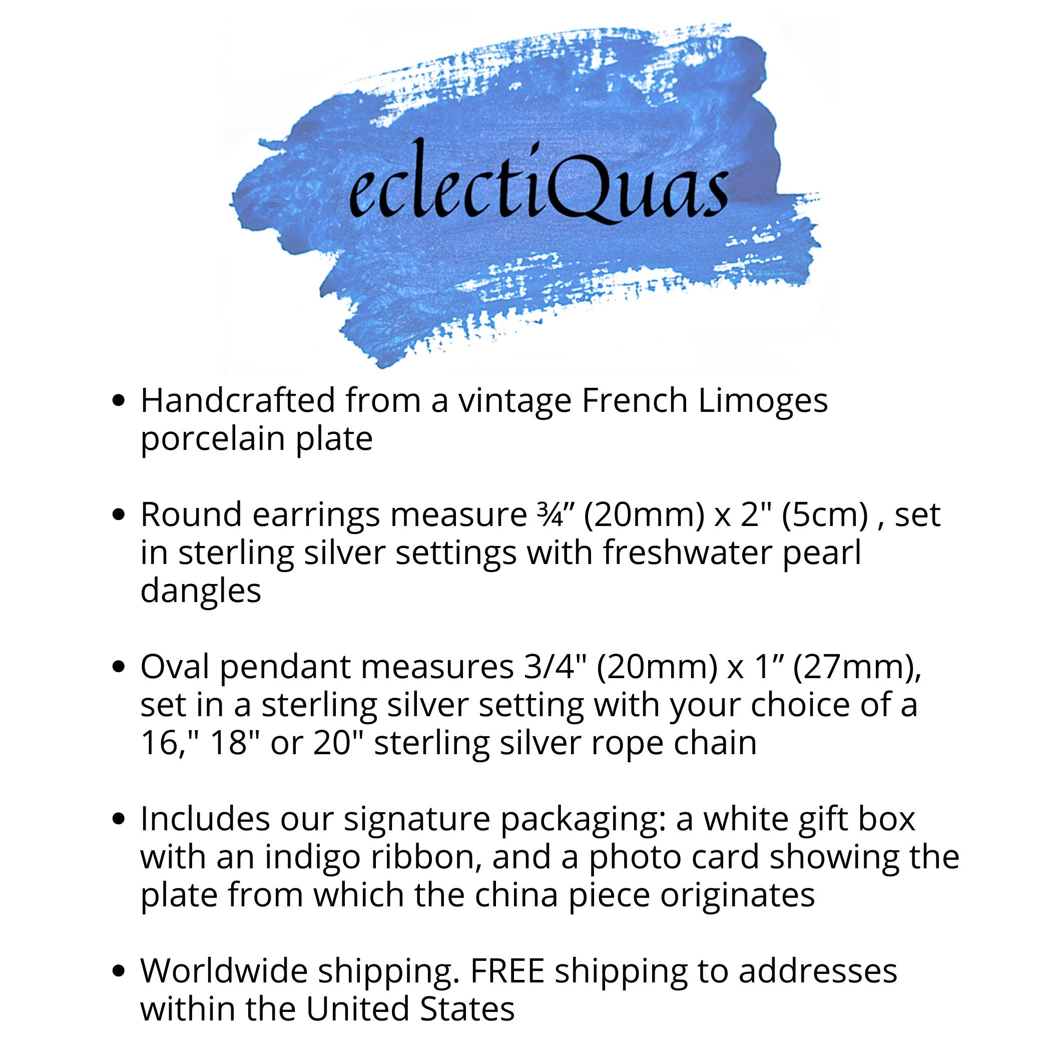 French Porcelaine de Limoges Broken China Jewelry, Vintage White Daisy One of a Kind China Necklace & Earrings Gift for Her on Mothers Day