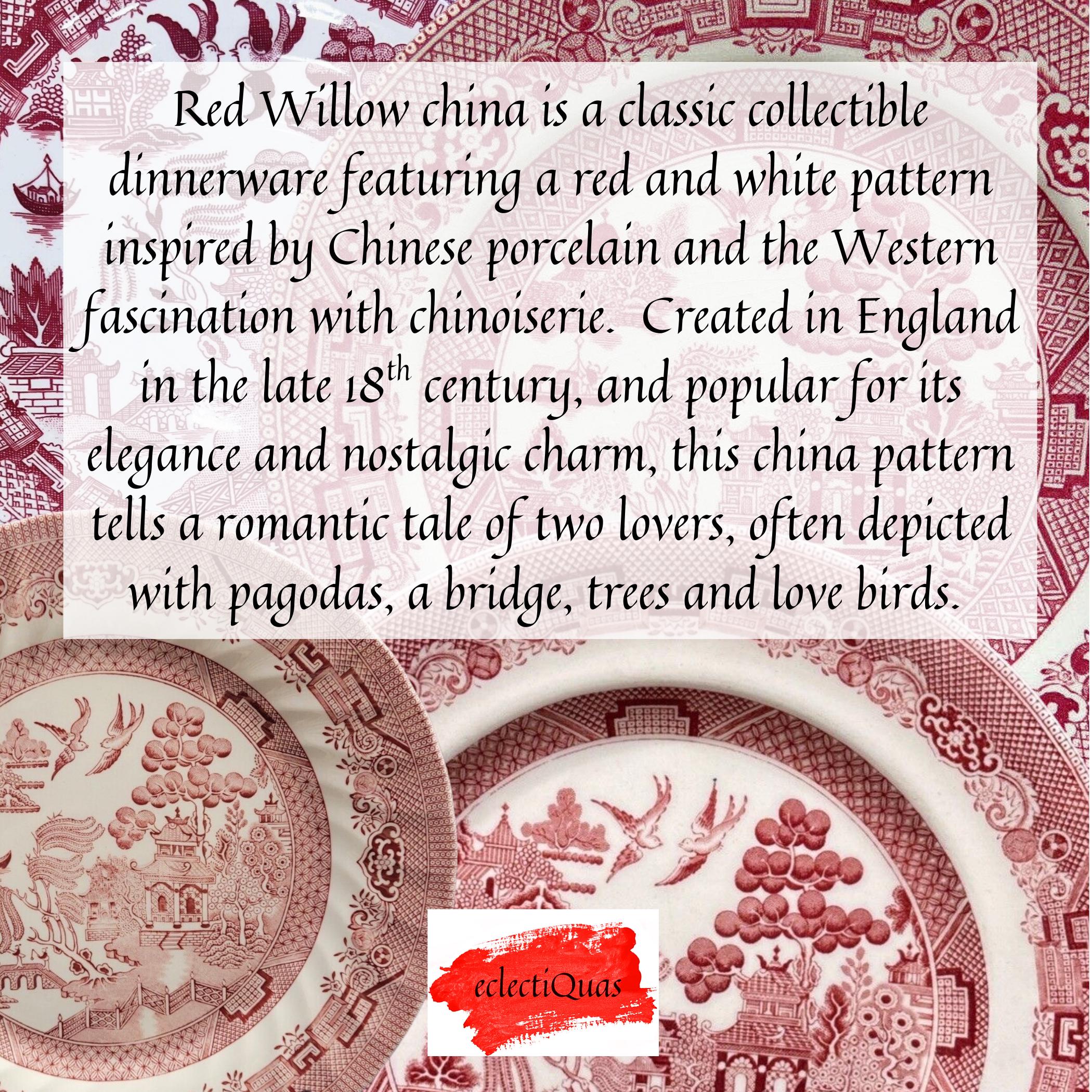 Personalized Red Willow China Tea Gift Box, Hug in a Box, Matching Red Chinoiserie Necklace, Thoughtful Self Care Package for Her Birthday