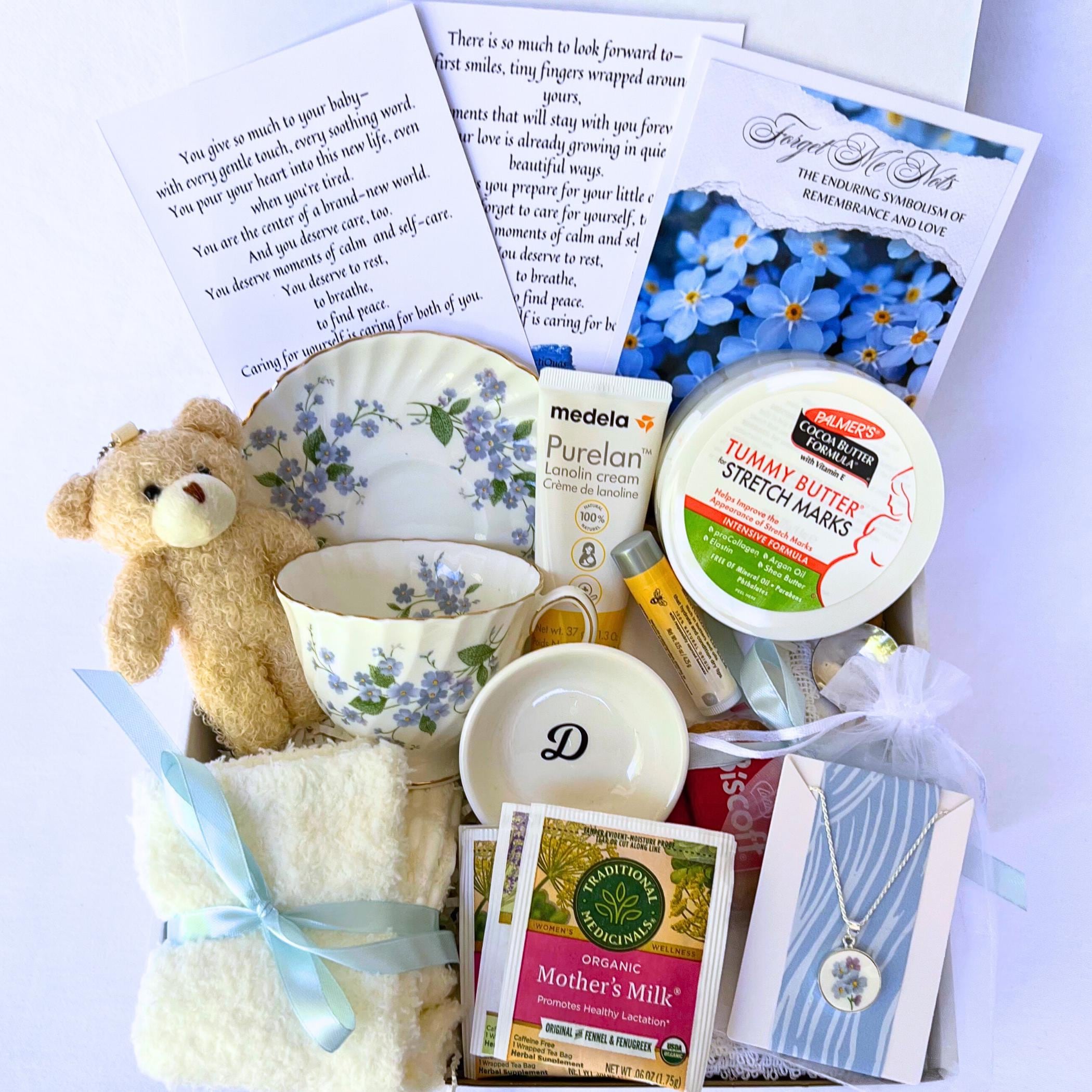 Postpartum Care Package for Her, New Mom Gift Basket, Self Care Push Present, First Time Mom Gift Box for Baby Shower, Pregnancy Gift Box