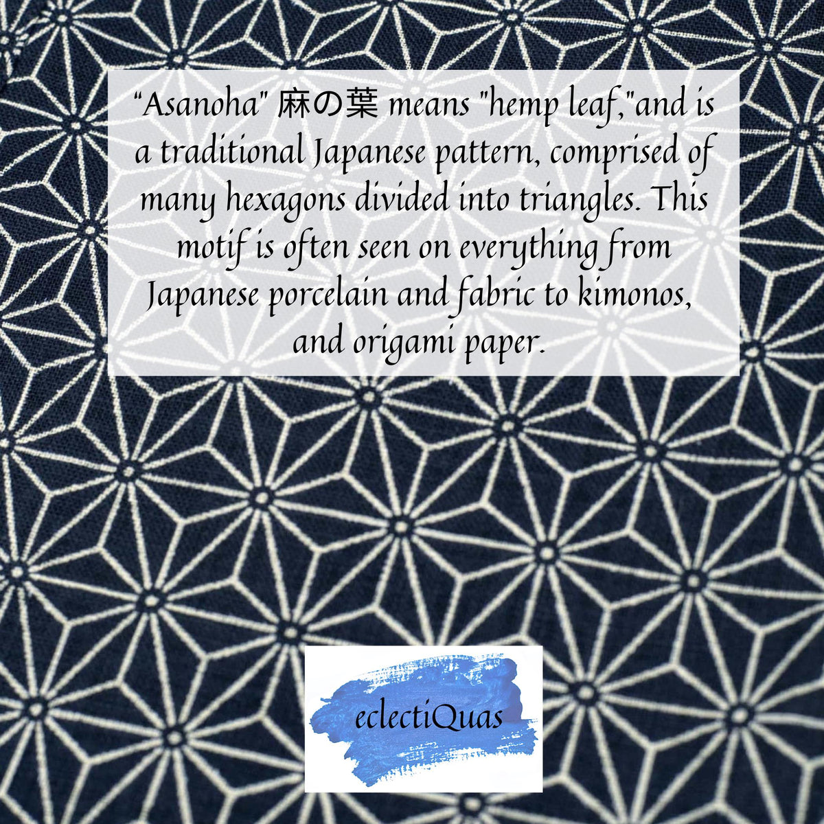 Blue & White Asanoha Porcelain Ring handmade with Japanese Ceramics, Statement Chunky Ring, Artisan Made Jewelry Gift for Japanophile