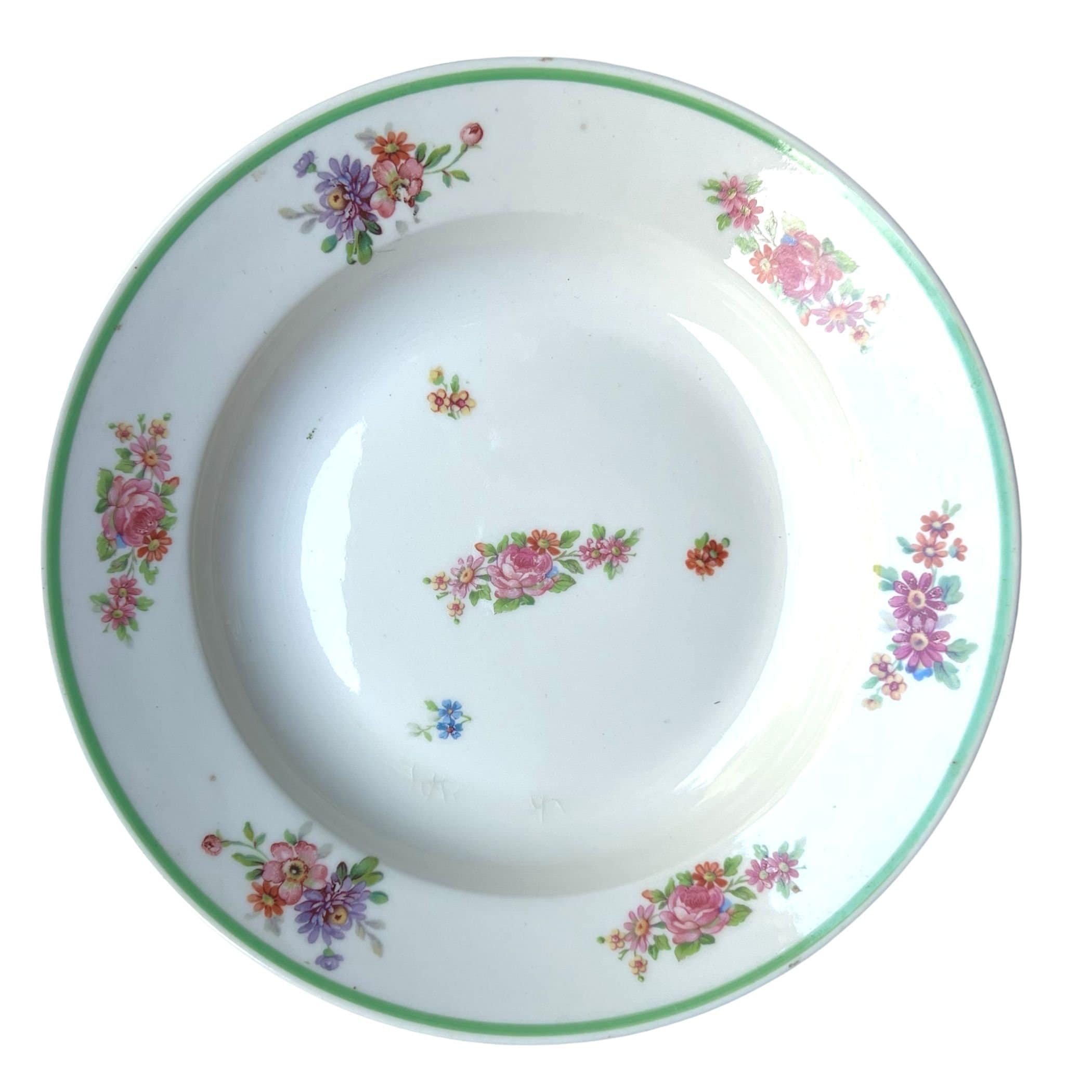 Dainty Purple Floral China Earrings handmade with Vintage French Porcelaine de Limoges, One of a Kind Broken China Jewelry Gift for Women