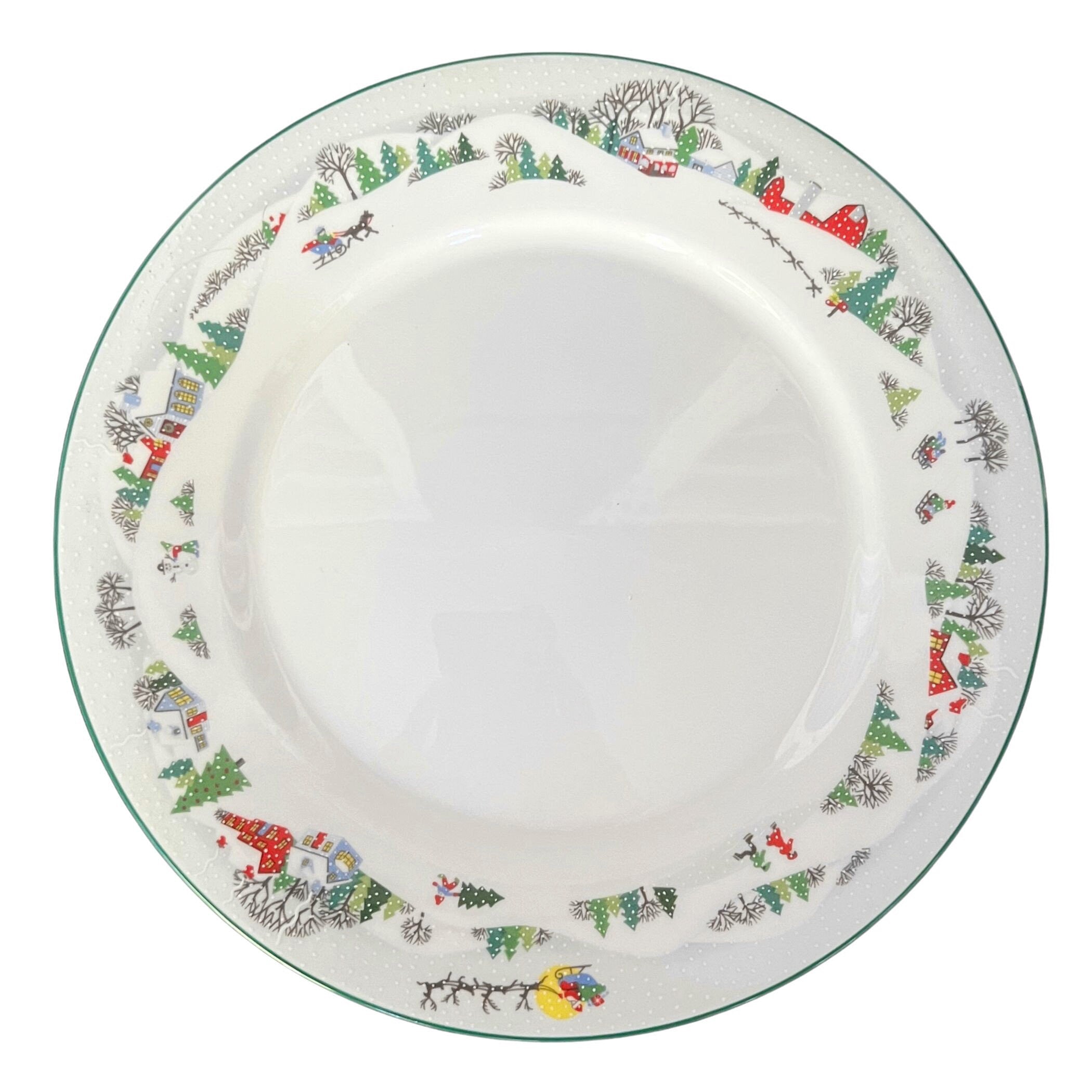 Christmas Broken China Jewelry Necklaces handmade with Upcycled Lenox Sleighride China, Unique Lenox Holiday China Pendant Gifts for Women