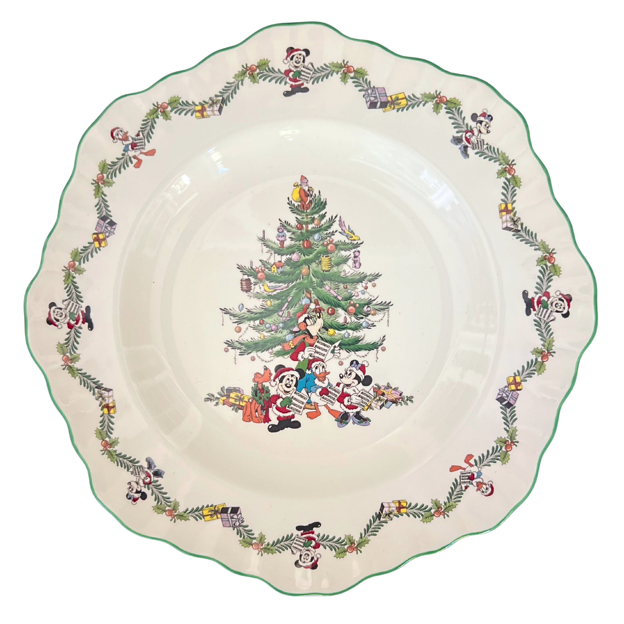 Vintage Spode Christmas Tree Disney Broken China Jewelry Set