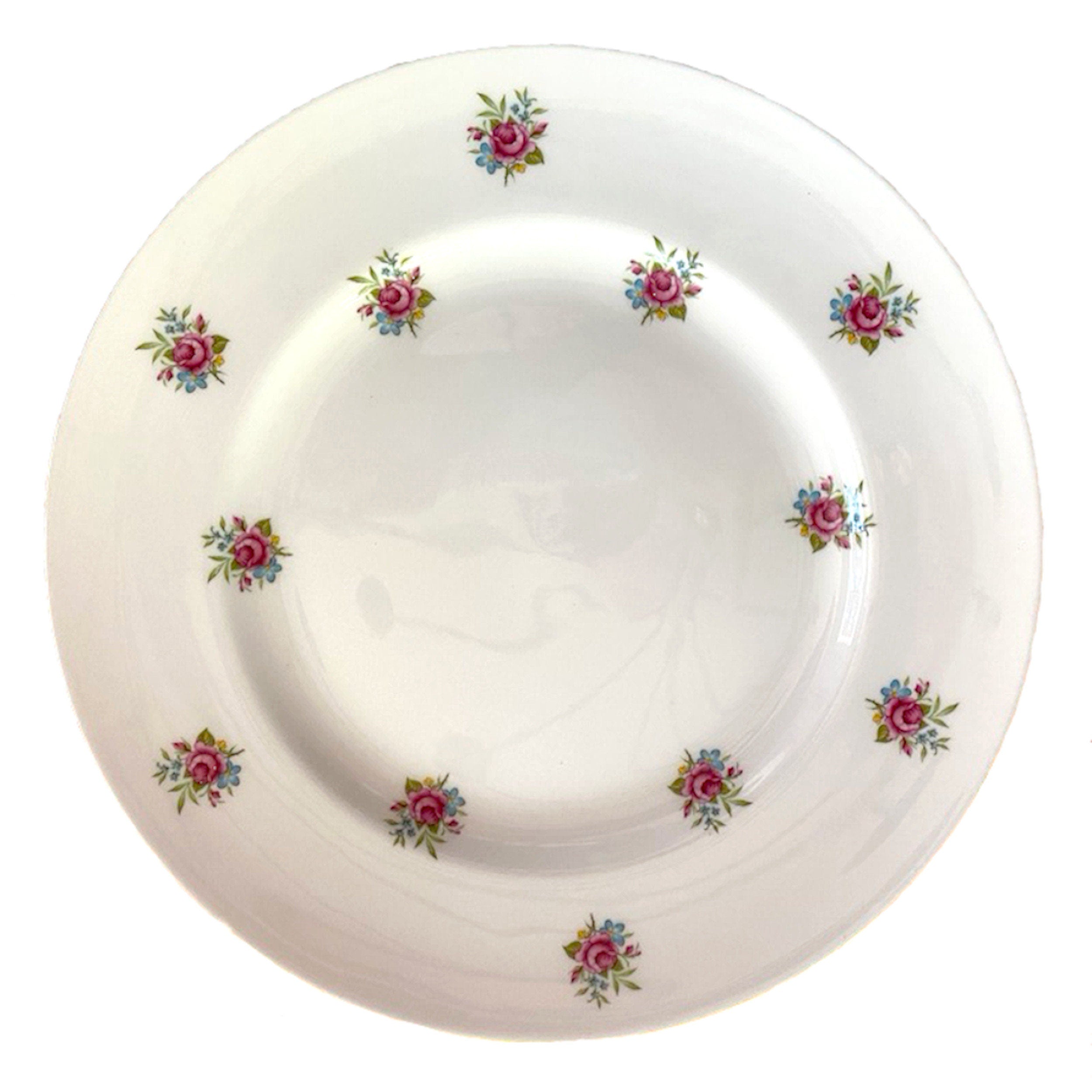 Staffordshire Majestic Choice Rose china plate from which the china piece of the rose porcelain pendant originates.