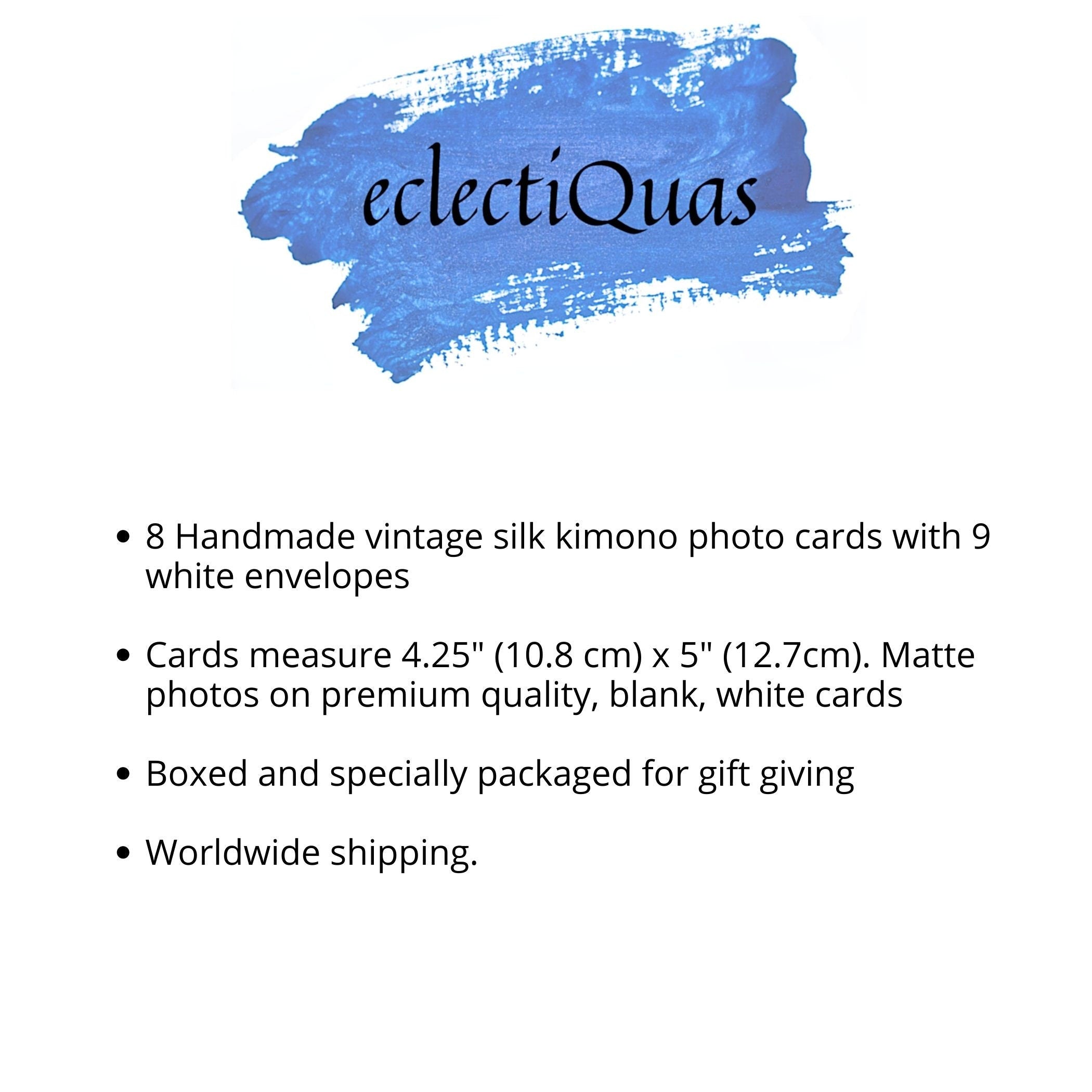 Vintage Silk Kimono Notecard Set