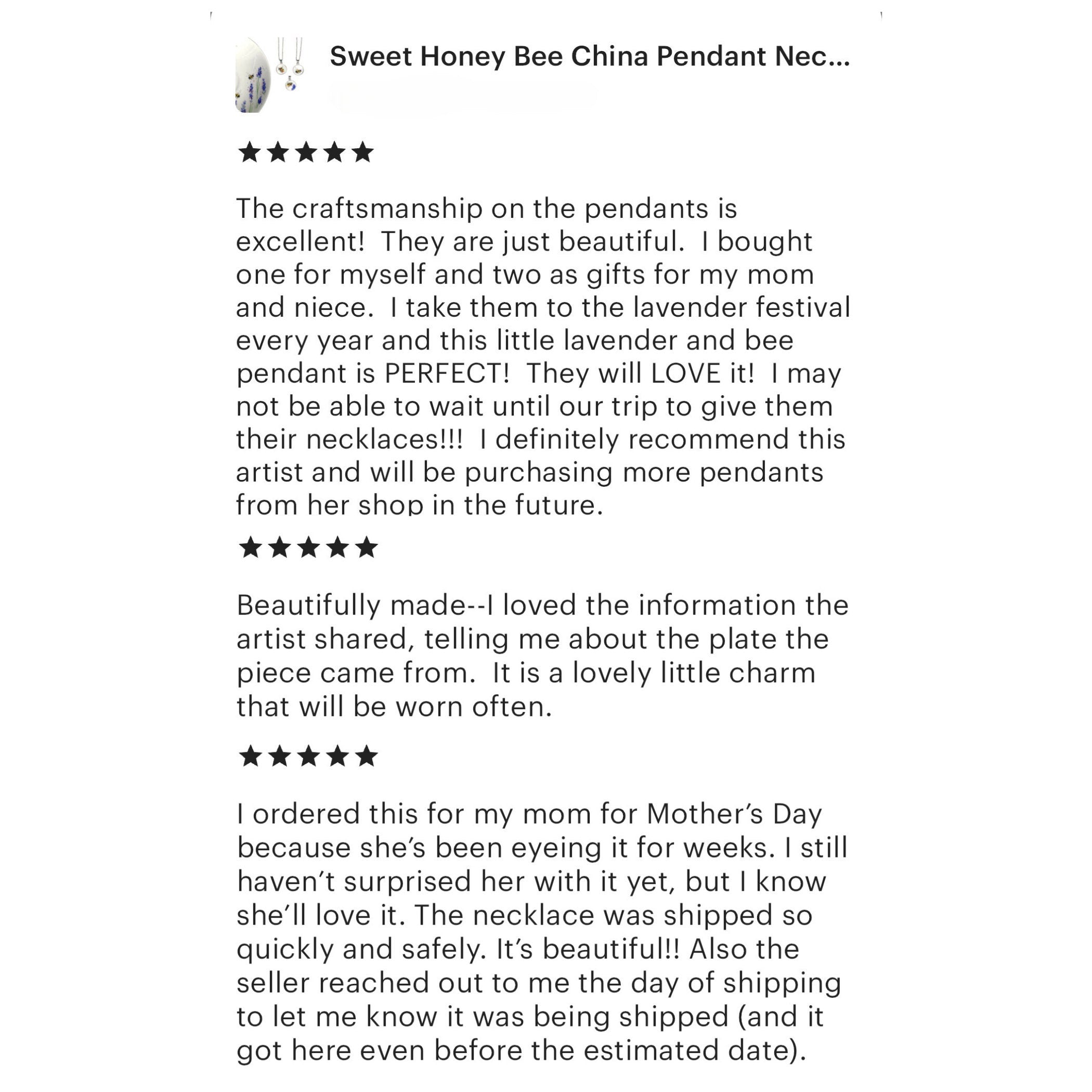 Sweet Honey Bee China Pendant Necklace