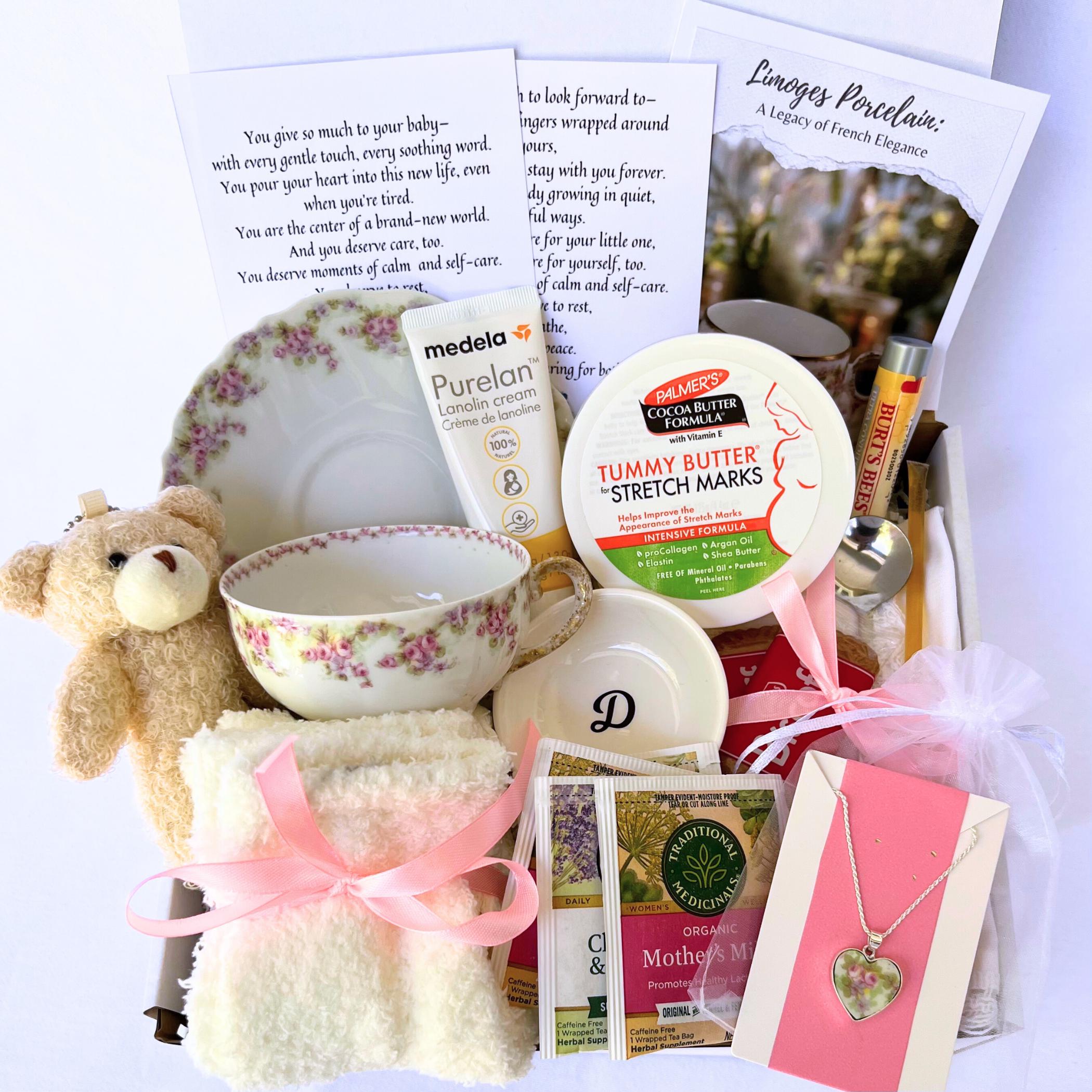 Postpartum Care Package for Her, New Mom Gift Basket, Self Care Push Present, First Time Mom Gift Box for Baby Shower, Pregnancy Gift Box