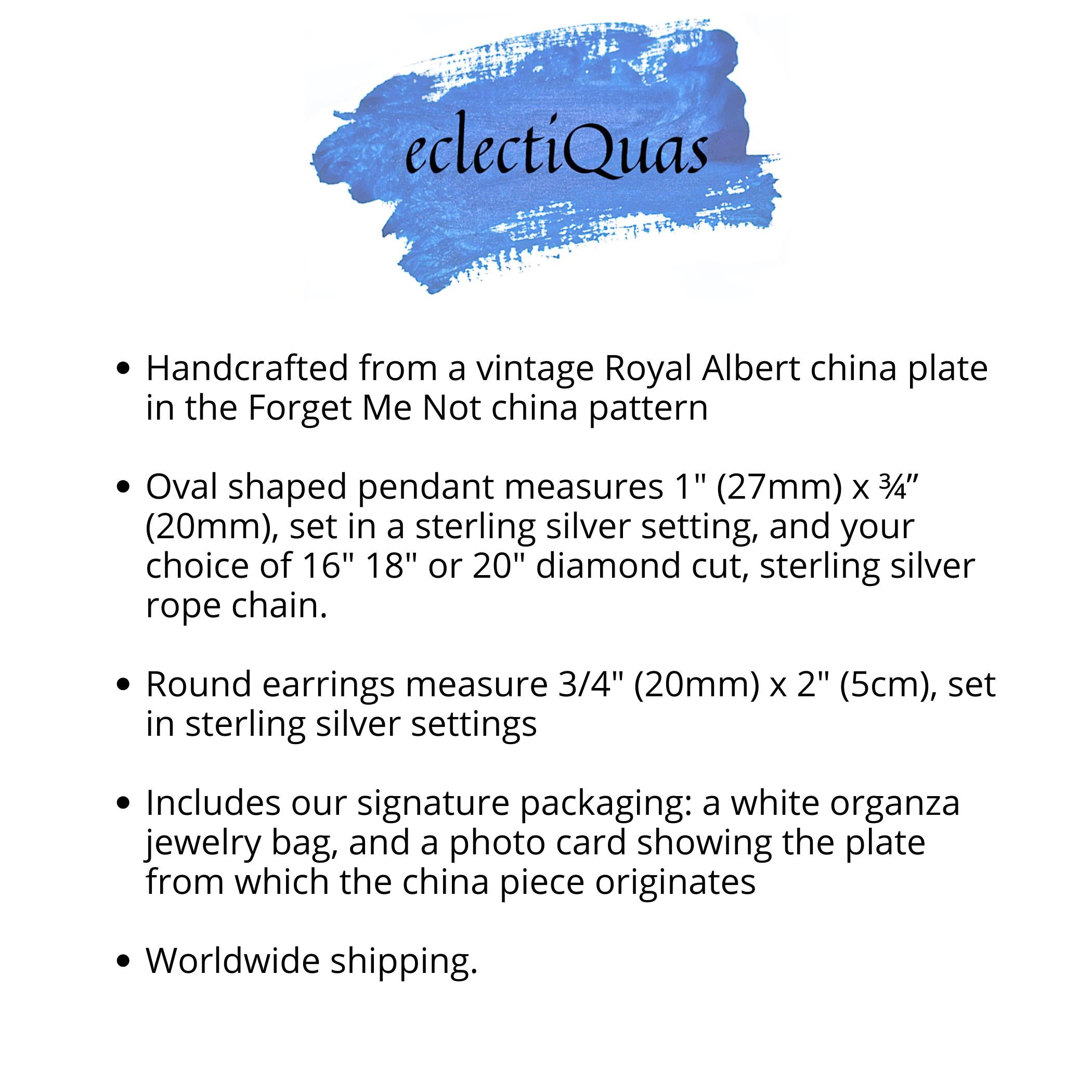 Royal Albert Forget Me Not China Jewelry, Thoughtful Gifts for Wife This Valentines Day, Romantic 20th Anniversary Vintage China Gifts