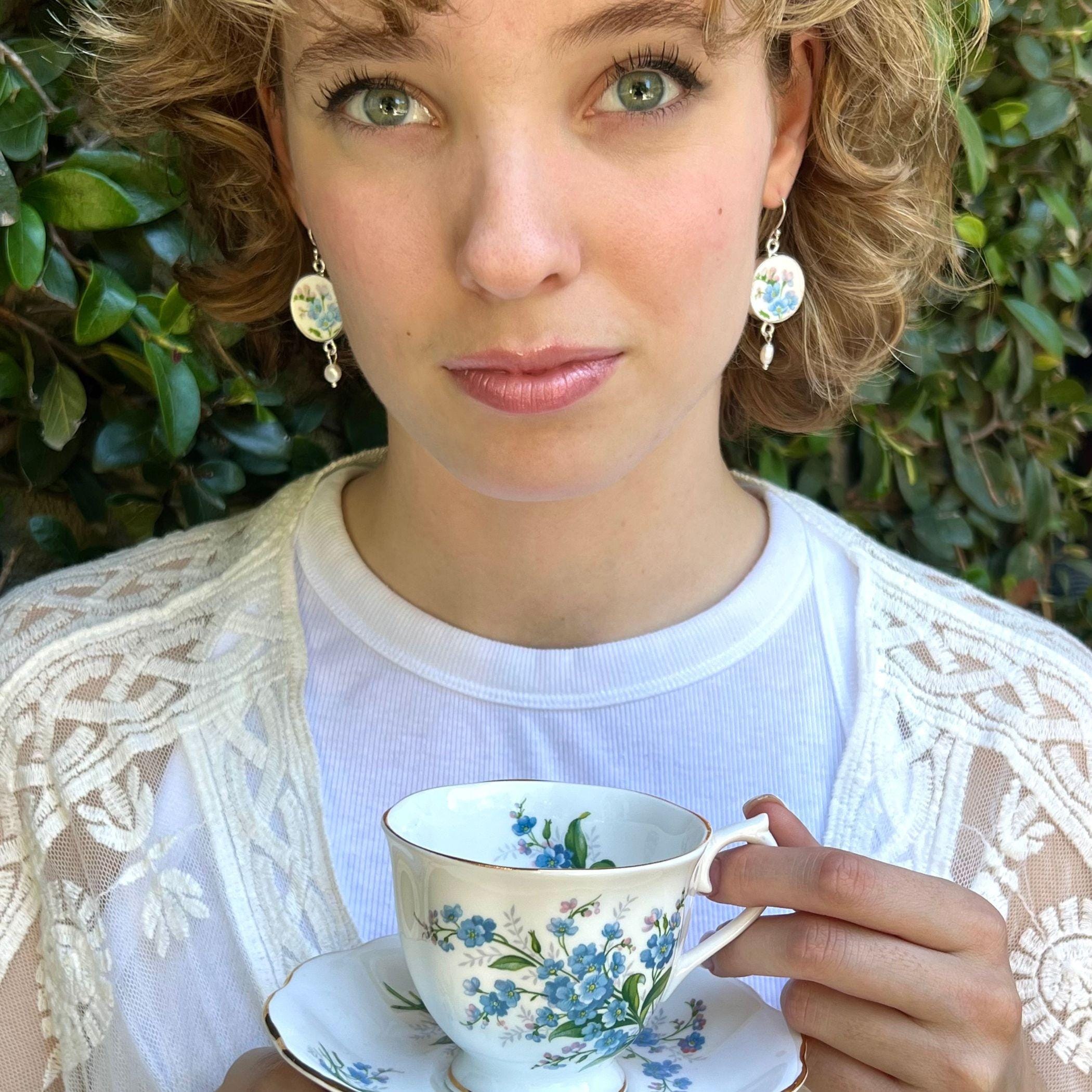 Royal Albert Forget Me Not China Jewelry, Thoughtful Gifts for Wife This Valentines Day, Romantic 20th Anniversary Vintage China Gifts