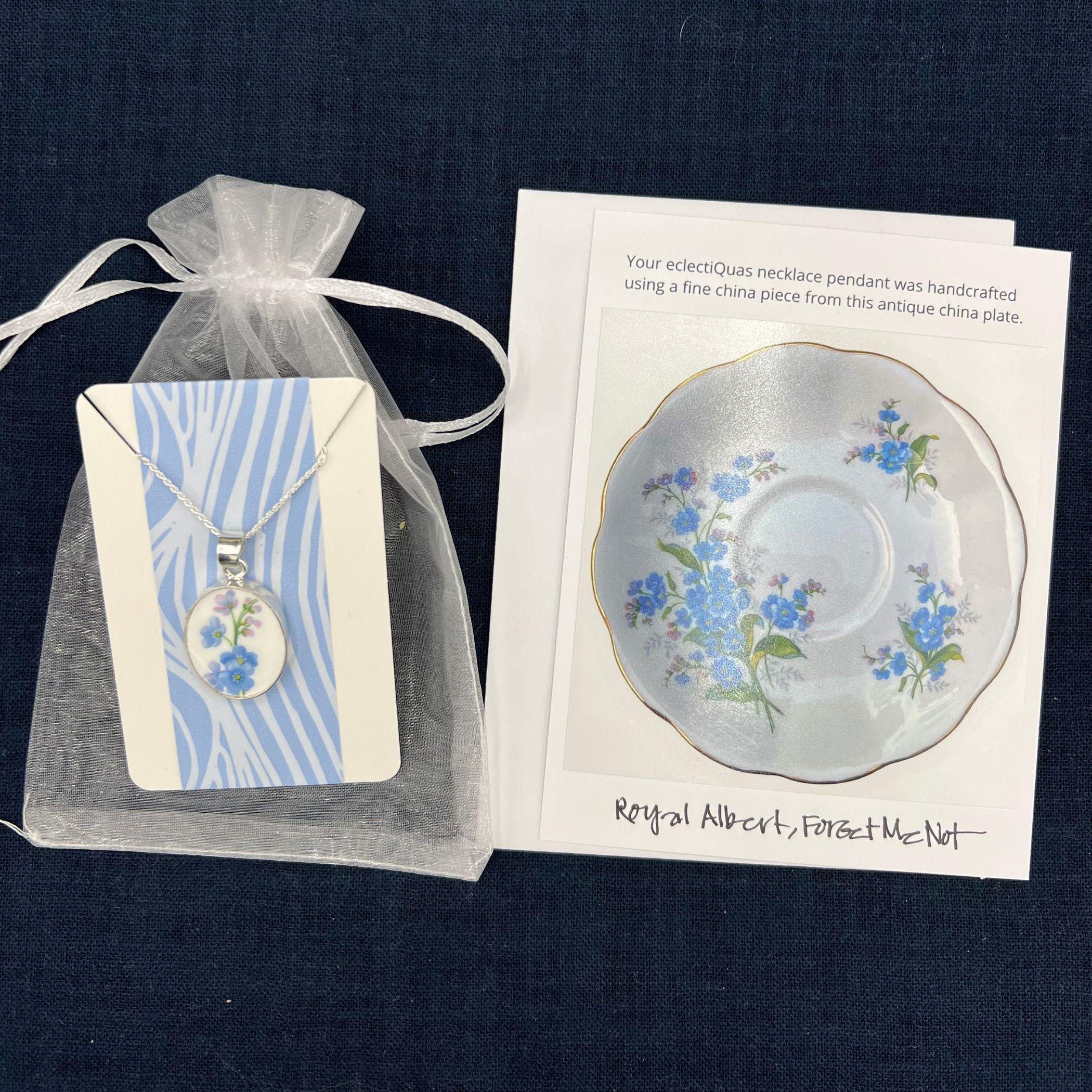 Royal Albert Forget Me Not China Jewelry, Thoughtful Gifts for Wife This Valentines Day, Romantic 20th Anniversary Vintage China Gifts