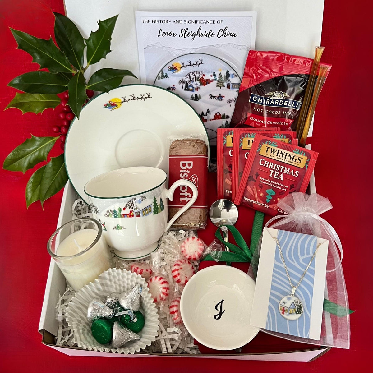 Christmas Care Package, Personalized Holiday Hygge Gift Box Ideas for Women, Sending a Hug in a Box, Long Distance Thank You Gift Basket