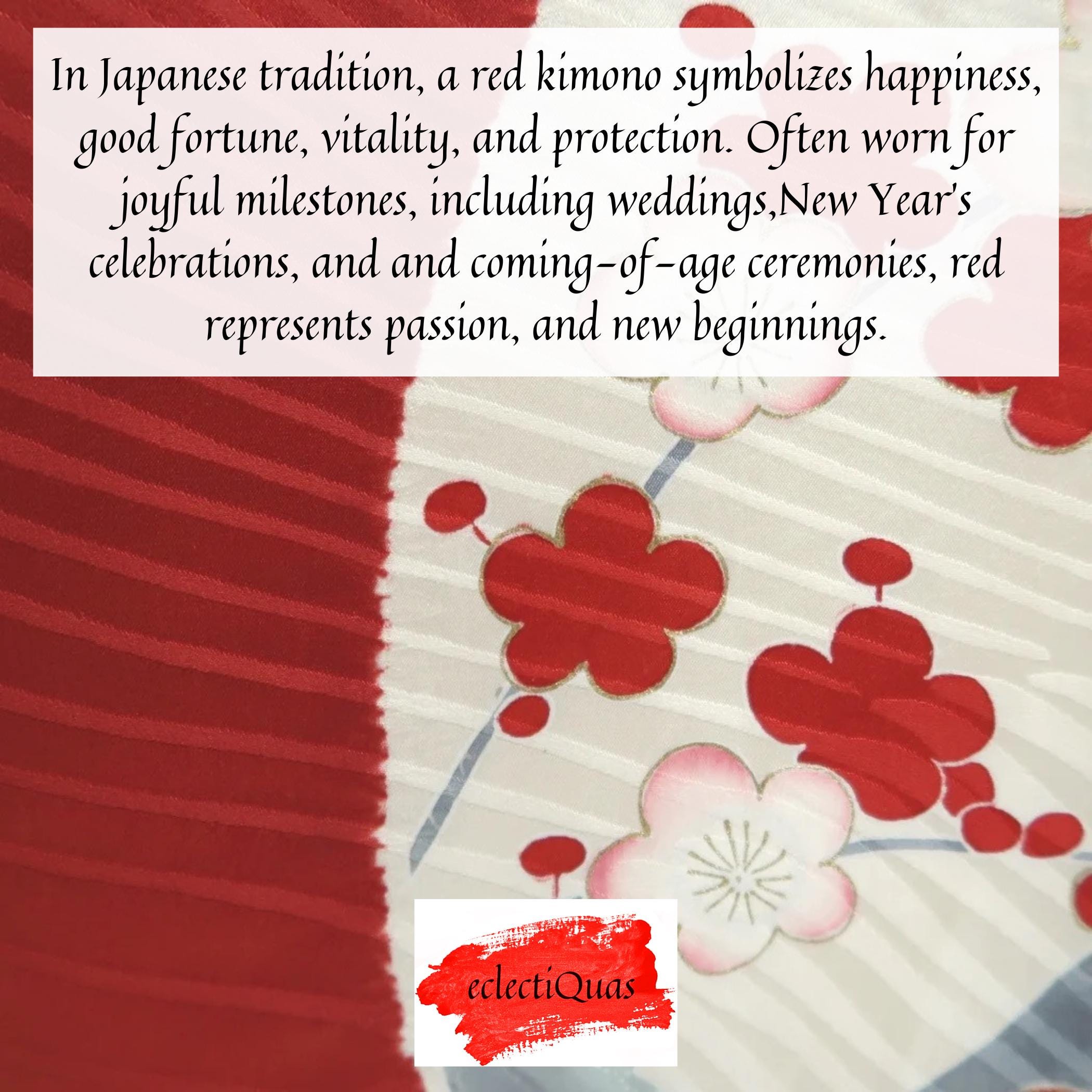 Unique Blank Valentine Card with Vintage Japanese Silk Kimono Red Heart, Traditional Japanese Greeting Cards, Galentines Day Card for Women