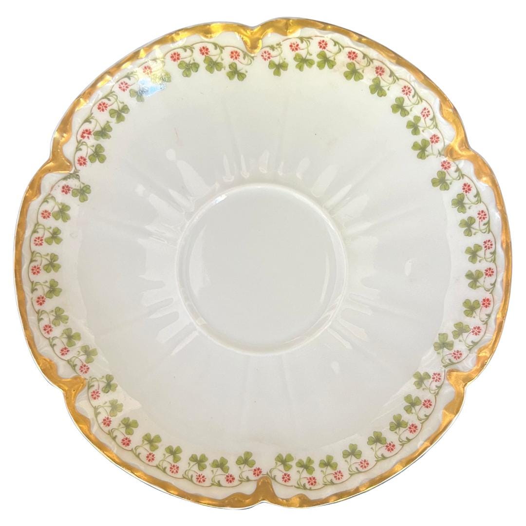 Unique Shamrock Necklace handmade with Sterling Silver & Upcycled Porcelain, Irish Broken China Jewelry St Patricks Day Gift for Women