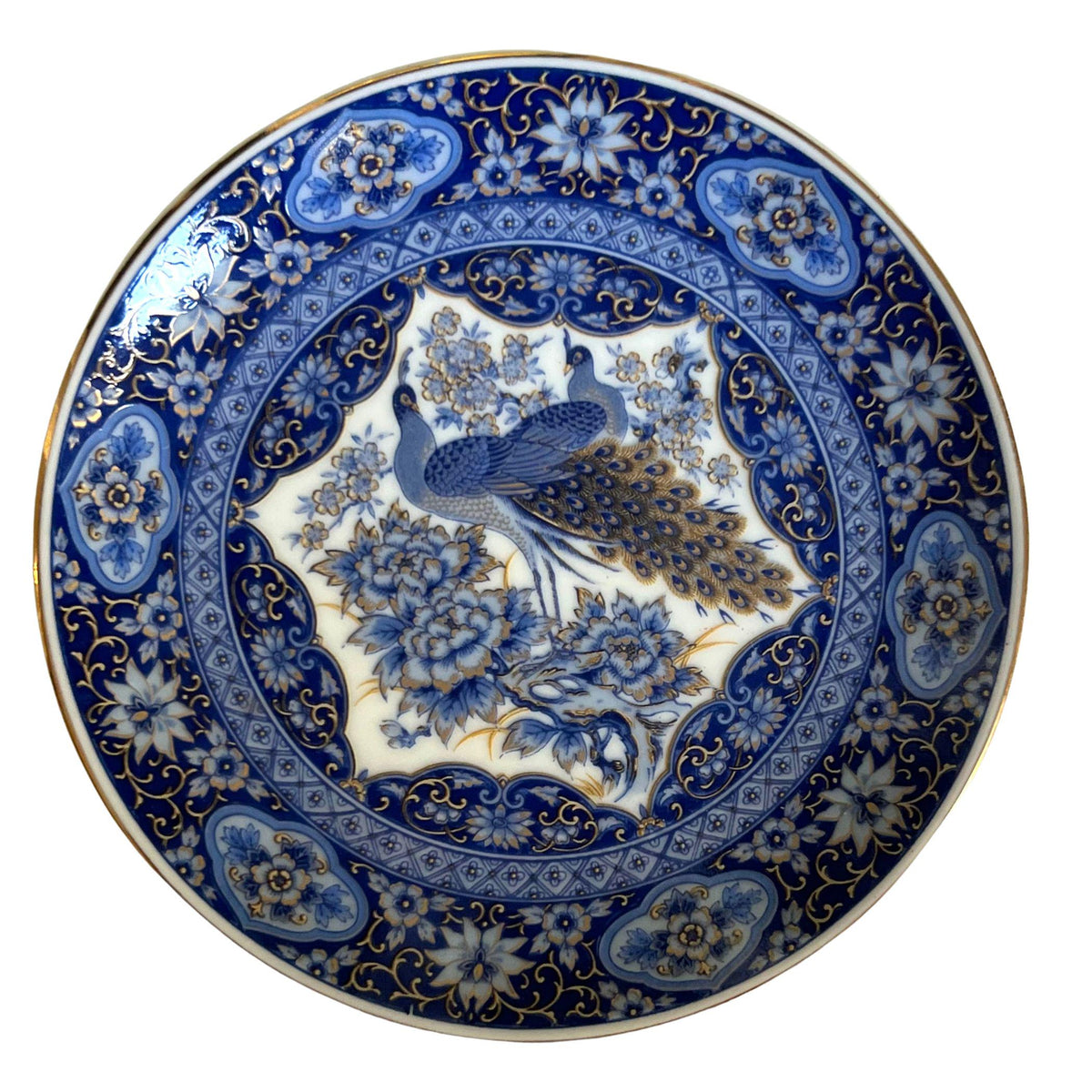 Intricate Blue Oval Egg Pendant Necklace handmade with Upcycled Porcelain & Sterling Silver