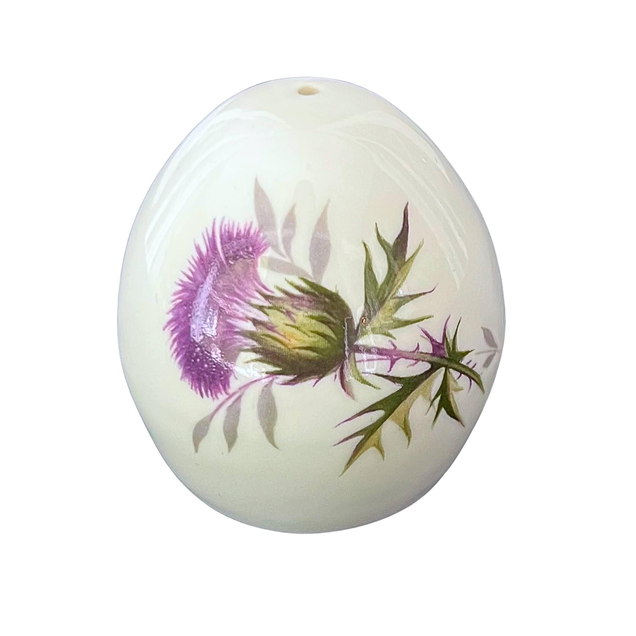 Scottish Thistle Necklace handmade from Upcycled China & Sterling Silver, Purple Flower China Jewelry Gift Idea for St Andrews Day Birthday