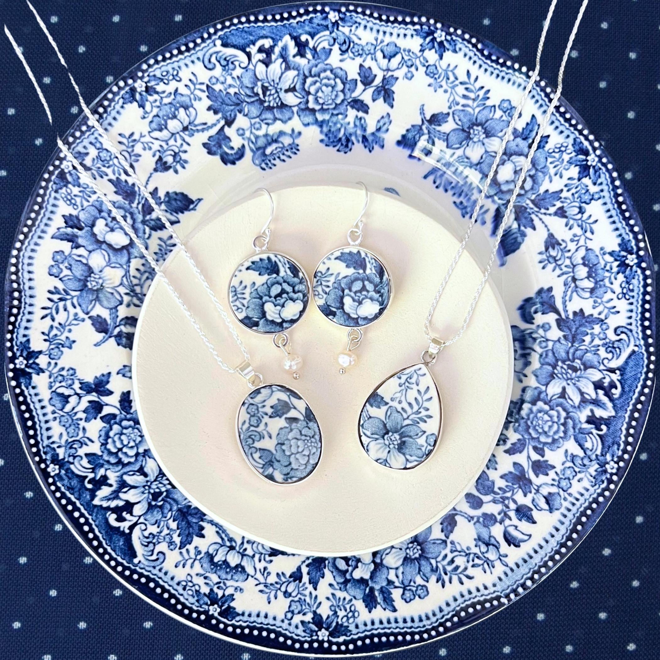 Blue & White China Jewelry Timeless Elegance | eclectiQuas