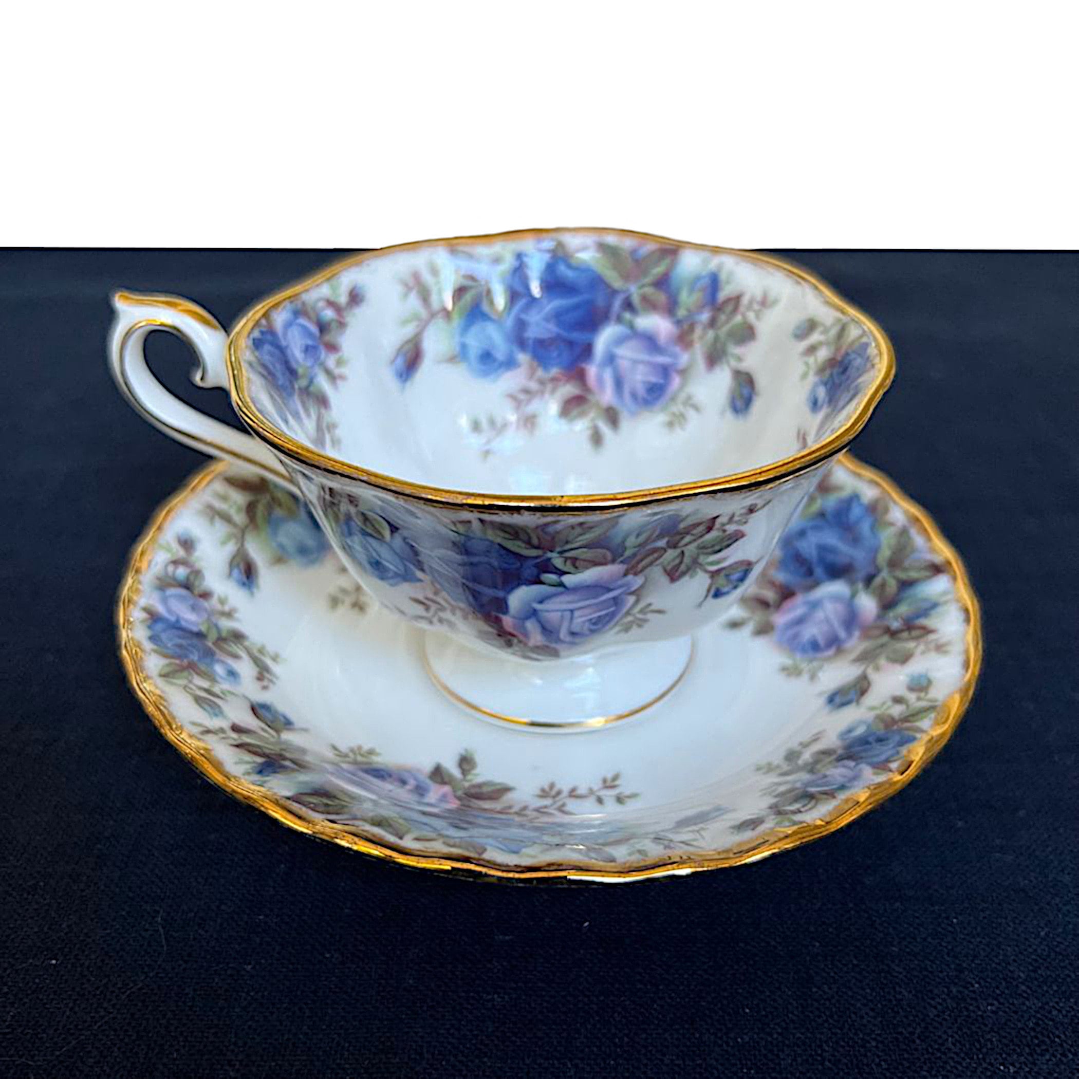 Vintage Royal Albert Moonlight Rose Fine Bone China Tea Cup and Saucer & Broken China Jewelry, Unique China Tea Set Gift Ideas for Wife Mom